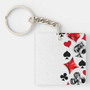 Poker Player Gambler Kartenspielen Anzug Las Vegas Schlüsselanhänger