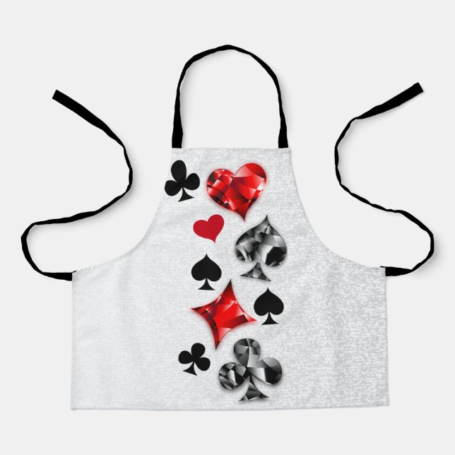 Poker Player Gambler Kartenspielen Anzug Las Vegas Schürze (Vorderseite)