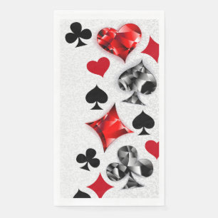 Poker Player Gambler Kartenspielen Anzug Las Vegas Serviette