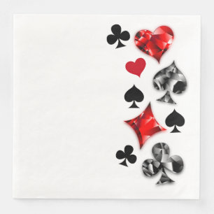 Poker Player Gambler Kartenspielen Anzug Las Vegas Serviette