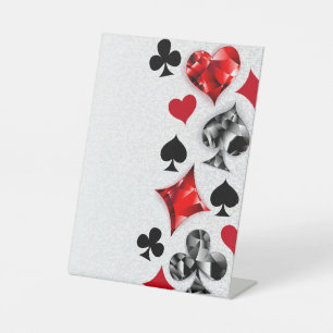 Poker Player Gambler Kartenspielen Anzug Las Vegas Sockelschild