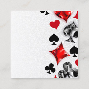 Poker Player Gambler Kartenspielen Anzug Las Vegas Telefonnummerkarte