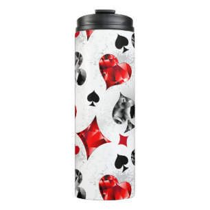 Poker Player Gambler Kartenspielen Anzug Las Vegas Thermosbecher