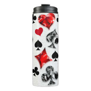 Poker Player Gambler Kartenspielen Anzug Las Vegas Thermosbecher