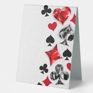 Poker Player Gambler Kartenspielen Anzug Las Vegas Tischaufsteller