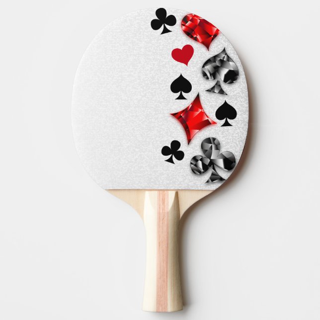 Poker Player Gambler Kartenspielen Anzug Las Vegas Tischtennis Schläger (Vorderseite)