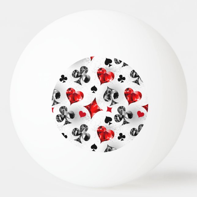Poker Player Gambler Kartenspielen Anzug Las Vegas Tischtennisball (Vorderseite)