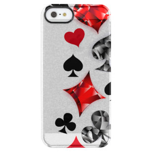 Poker Player Gambler Kartenspielen Anzug Las Vegas Durchsichtige iPhone SE/5/5s Hülle