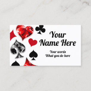 Poker Player Gambler Kartenspielen Anzug Las Vegas Visitenkarte