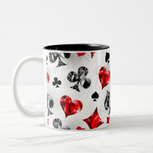 Poker Player Gambler Kartenspielen Anzug Las Vegas Zweifarbige Tasse