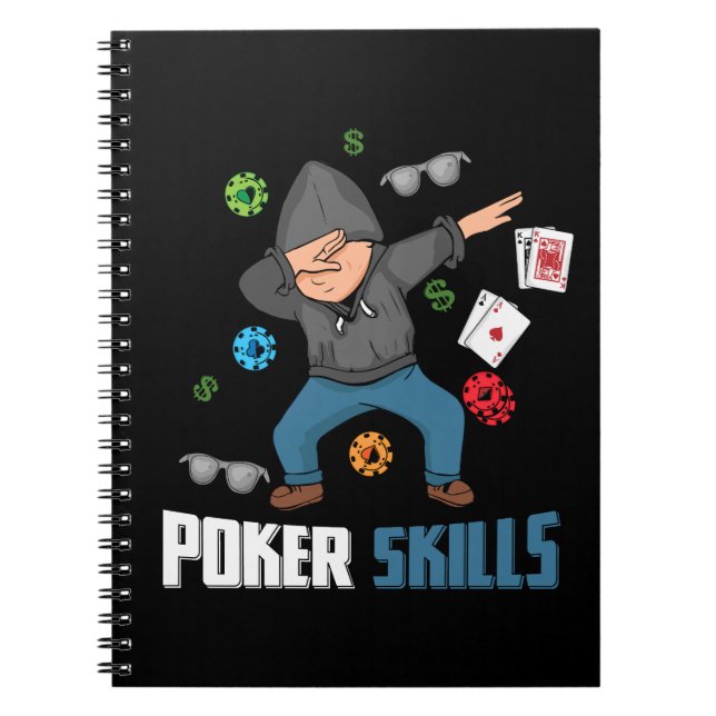 Poker Player gibt Men Texas Holdem Casino Poker Notizblock (Vorderseite)