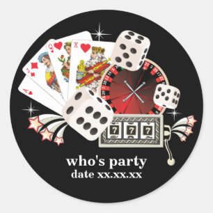 Poker Playing Card, casino, autocollants de    fêt