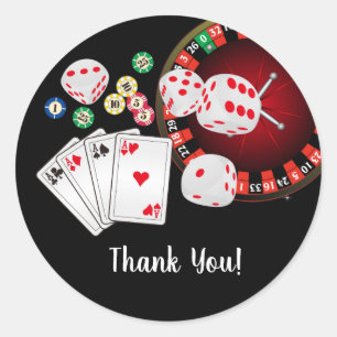 Poker Playing Card, Casino, danke Ihnen Aufkleber