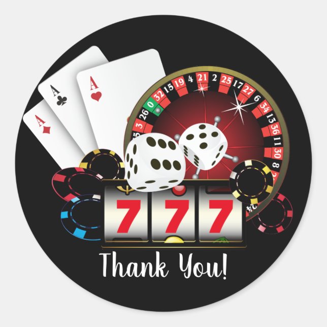 Poker Playing Card, Casino, danke Ihnen Aufkleber (Vorderseite)