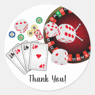 Poker Playing Card, Casino, danke Ihnen Aufkleber