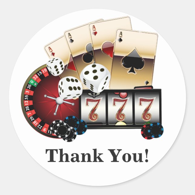 Poker Playing Card, casino, merci stickers (Devant)