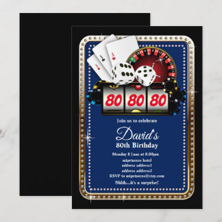 Poker Playing Card, Casino Party einladen Einladung