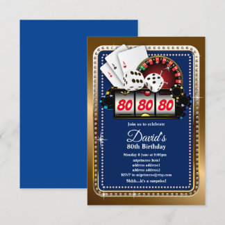 Poker Playing Card, Casino Party einladen Einladung