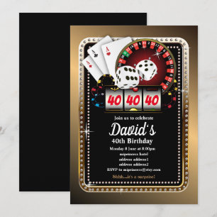 Poker Playing Card, Casino Party einladen Einladung