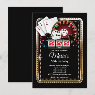 Poker Playing Card, Casino Party einladen Einladung