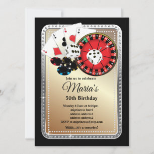 Poker Playing Card, Casino Party einladen Einladung