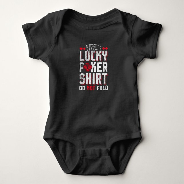 Poker PokerFace Pokerspieler Baby Strampler (Vorderseite)