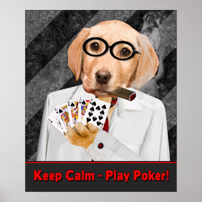 POKER POSTER - MAINTENIR LE CALME - JOUER POKER (Devant)