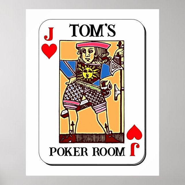 Poker Poster - Personnalisable - Jack of Hearts (Devant)