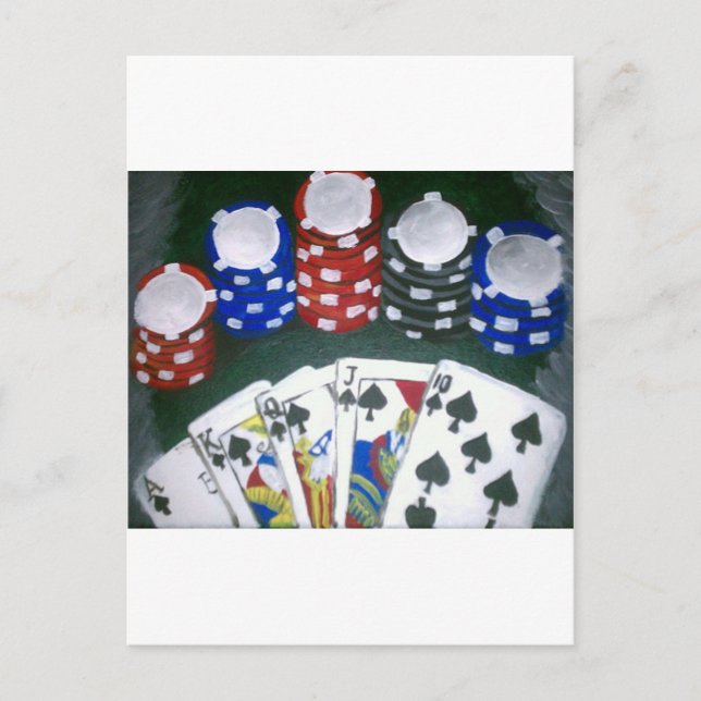 Poker Postkarte (Vorderseite)