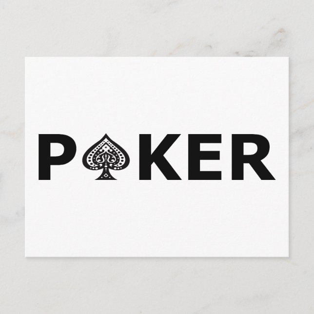 Poker Postkarte (Vorderseite)