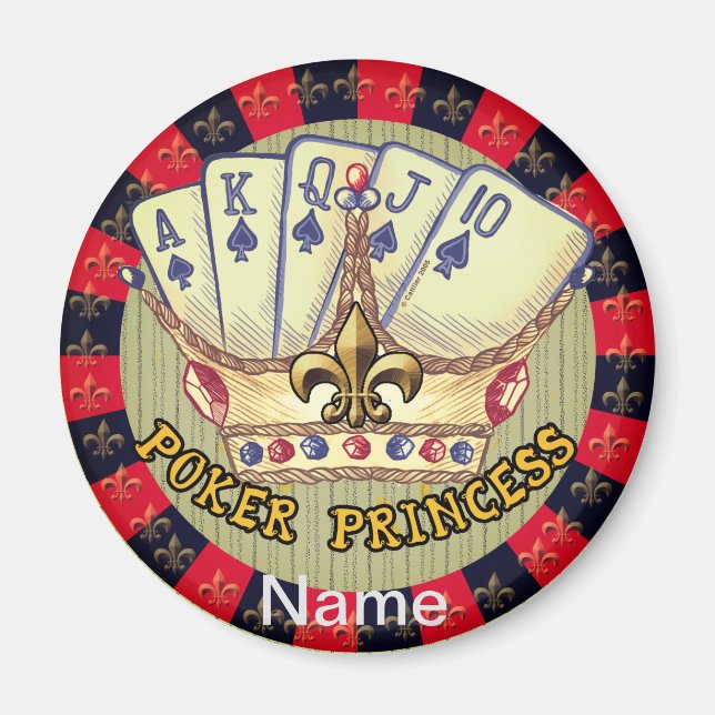 Poker Princess-Magnet Magnet (Vorne)