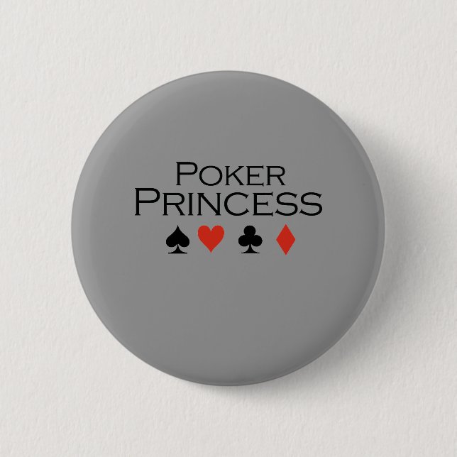 Poker Princess T - Shirt Button (Vorderseite)