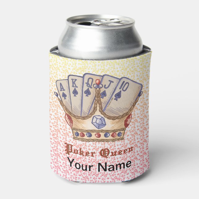Poker Queen Can Cooler Dosenkühler (Kanne Vorderseite)