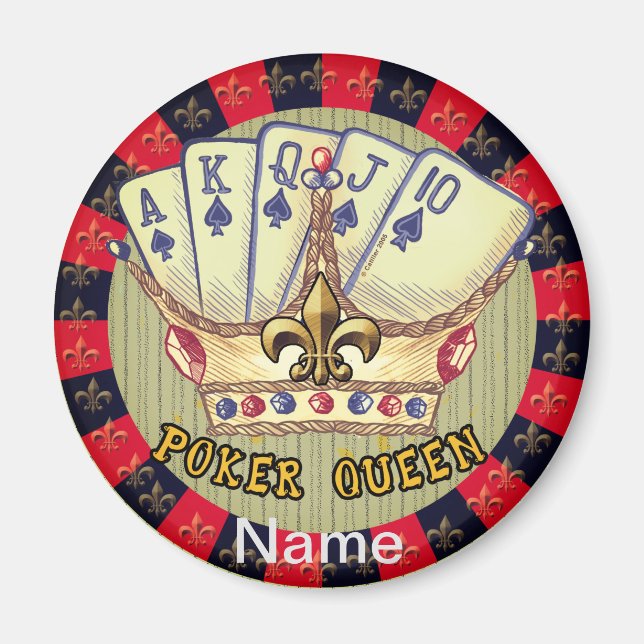 Poker Queen-Magnet Magnet (Vorne)