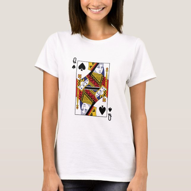Poker Queen of Spades T-Shirt (Vorderseite)