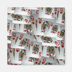Poker Queens Design Magnet