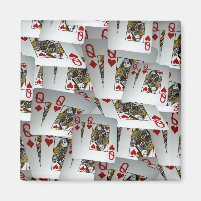 Poker Queens Design Magnet (Vorne)