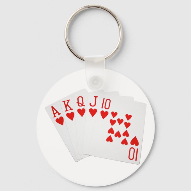 Poker Royal Flush Schlüsselanhänger (Vorderseite)