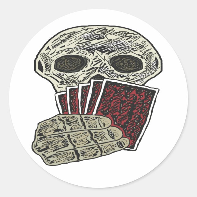 Poker Runder Aufkleber (Vorderseite)