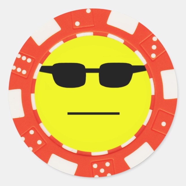 Poker Runder Aufkleber (Vorderseite)