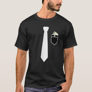 Poker Schwarz-Weiß Tuxedo mit Krawatte Funny Novel T-Shirt