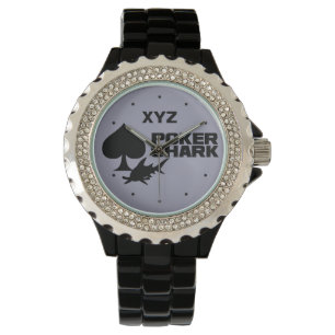 POKER SHARK benutzerdefinierte Initialen Uhren