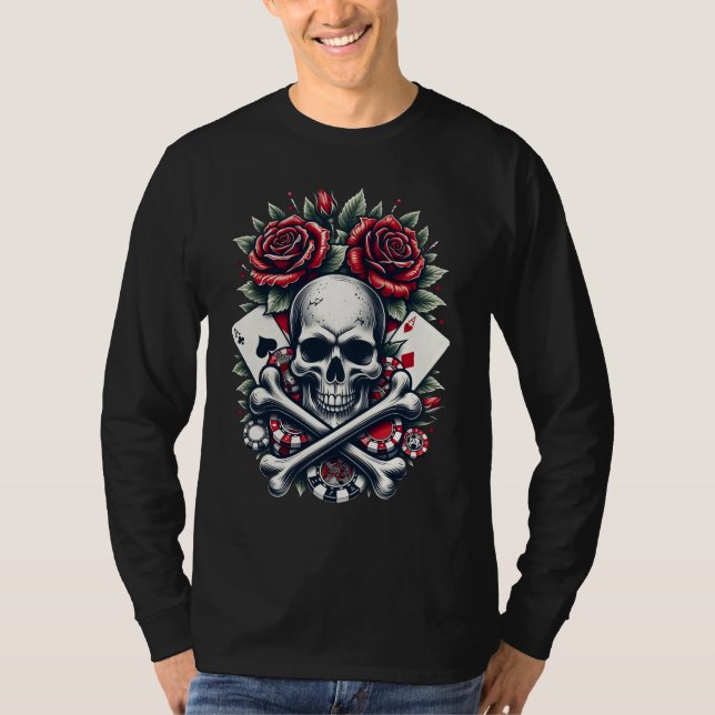 Poker Skull T-Shirt (Vorderseite)