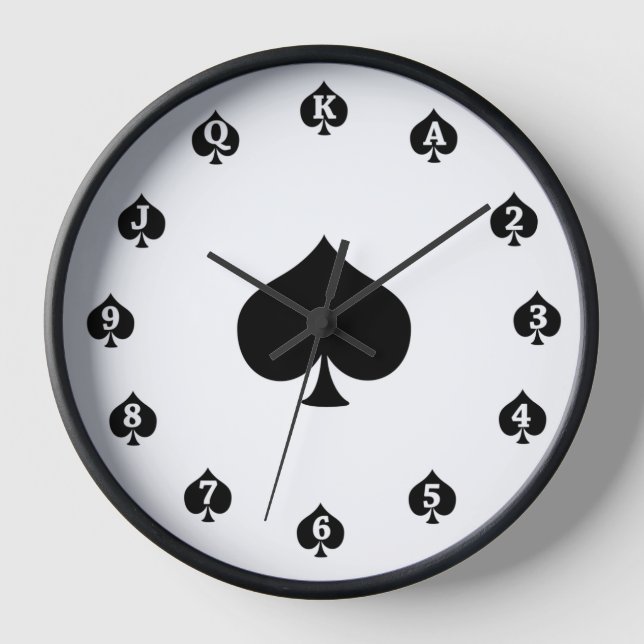 Poker Spades Uhr (Vorderseite)