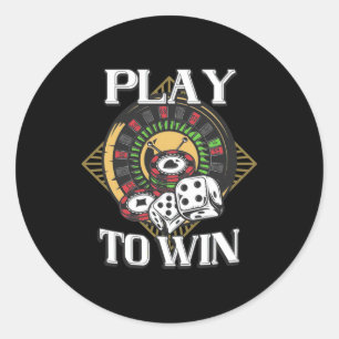 Poker spielen zu gewinnen runder aufkleber