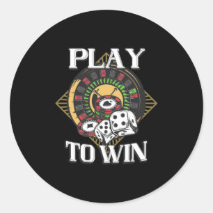 Poker spielen zu gewinnen runder aufkleber