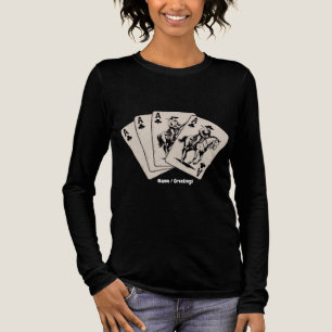 Poker spielendes Country-Mädchen im Western-Stil T Tri-Blend Shirt