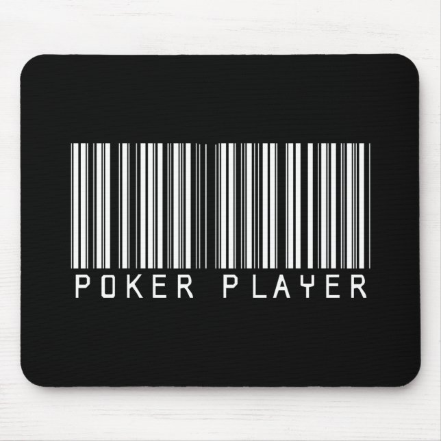Poker-Spieler-Bar-Code Mousepad (Vorne)