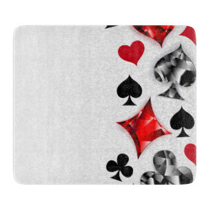 Poker Spieler Zocker Spielkartenfarben Las Vegas Schneidebrett