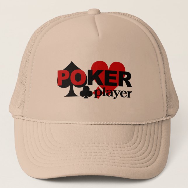 Poker-Spielerhut Truckerkappe (Vorderseite)